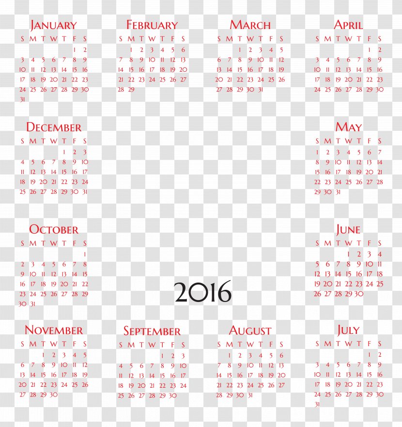 Calendar Pattern - Point - Transparent 2016 Image Transparent PNG
