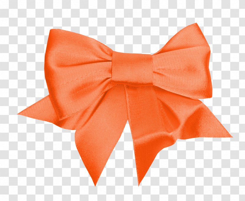 Ribbon Orange Bow Tie Necktie Red - Collar - Beautiful Transparent PNG