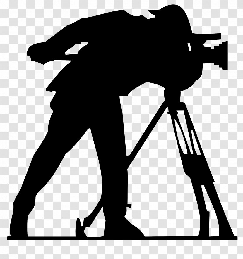 Photographic Film Movie Camera Video Production Logo - Monochrome Transparent PNG