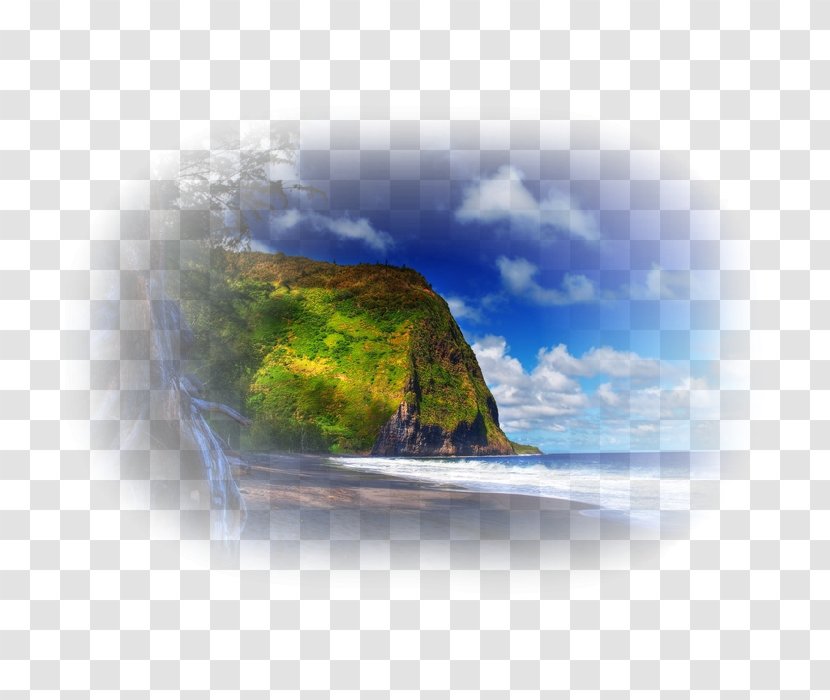 Waipio Valley Molokai Hawaiian Beaches - Sky - Beach Transparent PNG