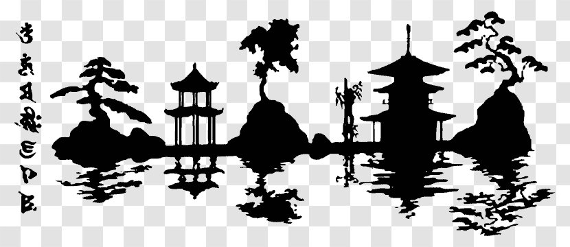 Japanese Architecture Silhouette Stencil - Japan - Temple Transparent PNG