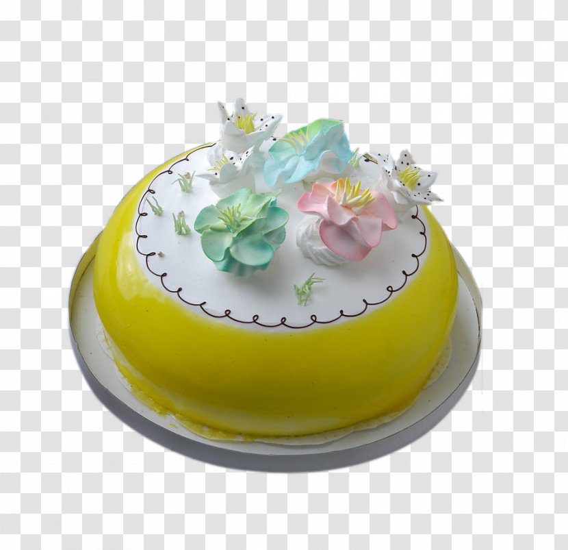 Birthday Cake Bakery Chiffon Cream Pie - Dessert - Holiday Transparent PNG