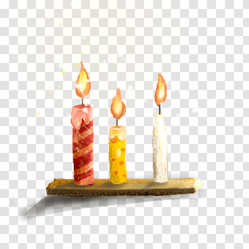 Candlestick Cartoon - Software - Hand-painted Candle Transparent PNG