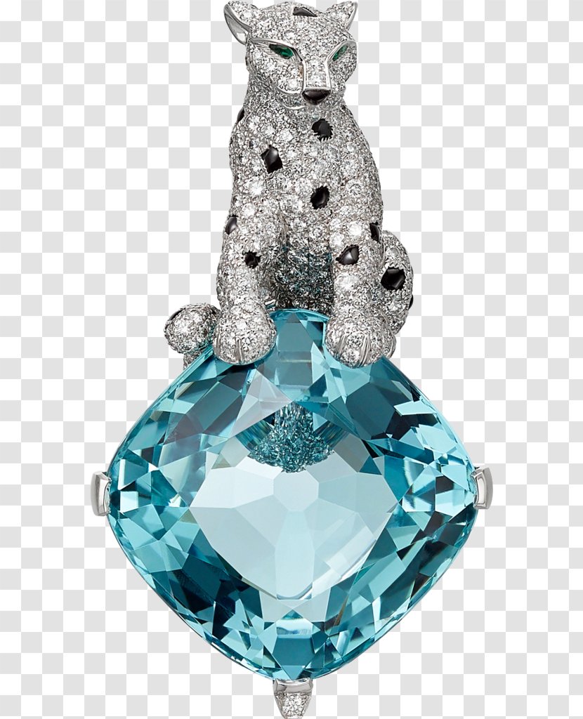 Jewellery Necklace Cartier Gold Aquamarine - Jewelry Making Transparent PNG