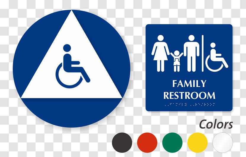 Public Toilet Family Disability Child Accessibility - Text Transparent PNG