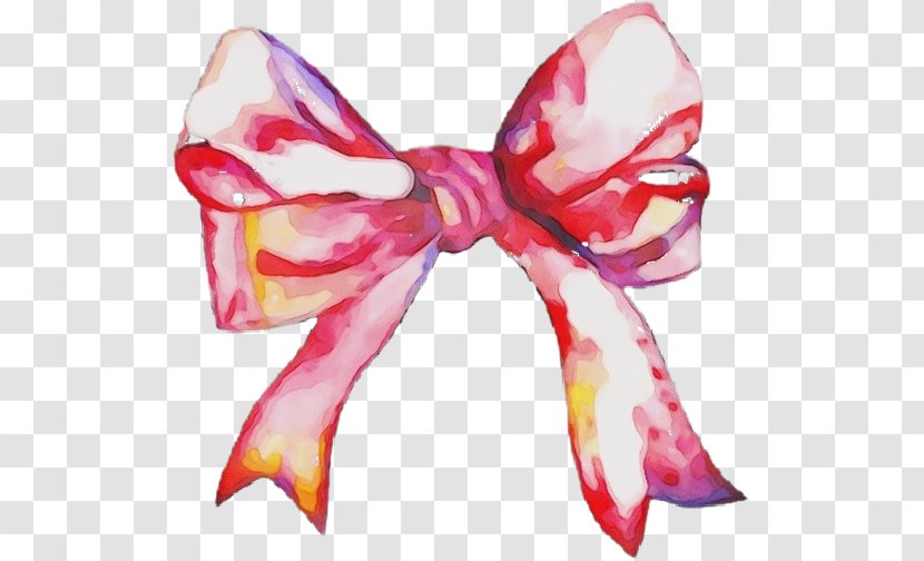Bow Tie - Paint - Magenta Hair Accessory Transparent PNG