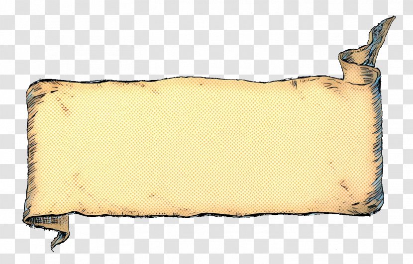 Yellow Rectangle Beige Scroll Transparent PNG