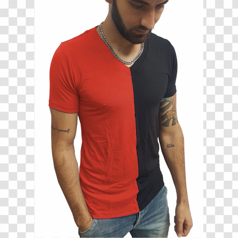 T-shirt Sleeve Warp Knitting Collar Transparent PNG