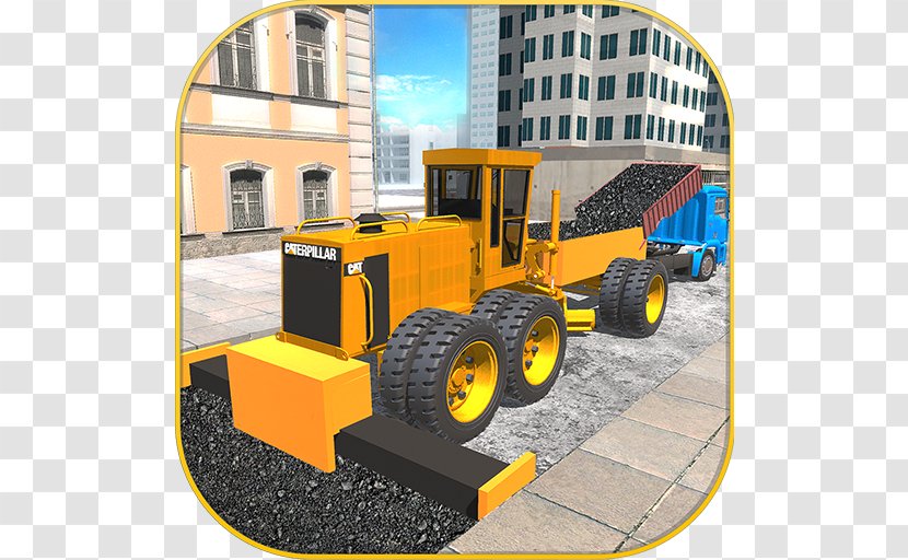 Bulldozer 3D Road Construction Simulator City Builder American Muscle Car Driving Game - Yellow Transparent PNG