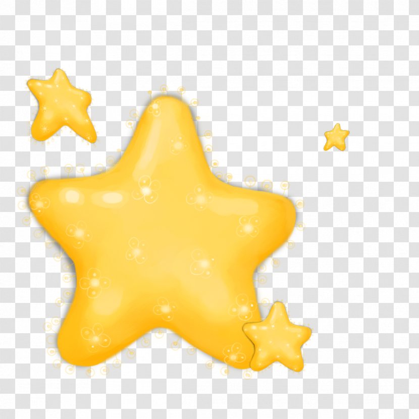 Yellow Starfish - Golden Star Pattern Cartoon Transparent PNG