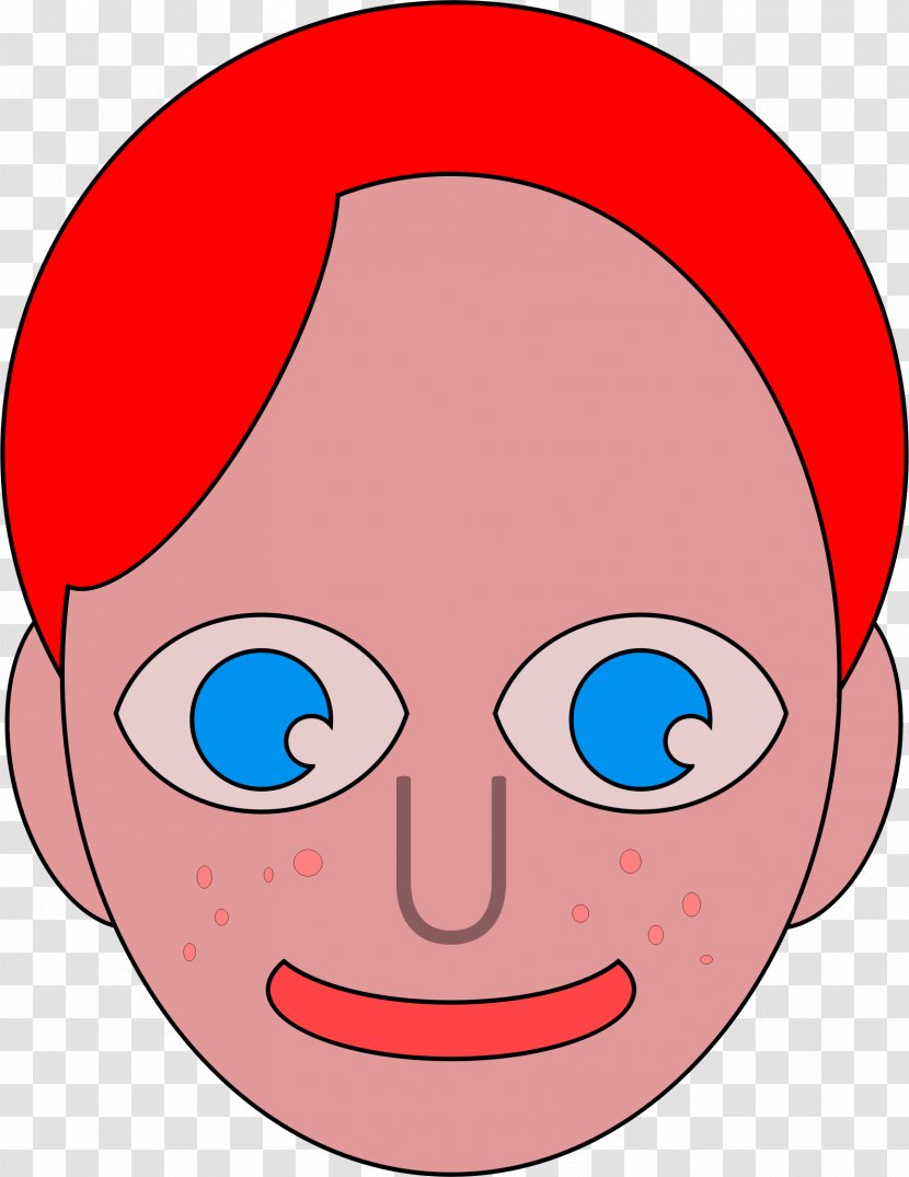 Eye Blue Hair Red Clip Art - Cartoon - Eyes Transparent PNG