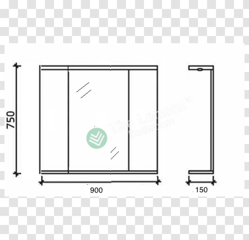 Window Line Furniture Angle - Vanity Mirror Transparent PNG