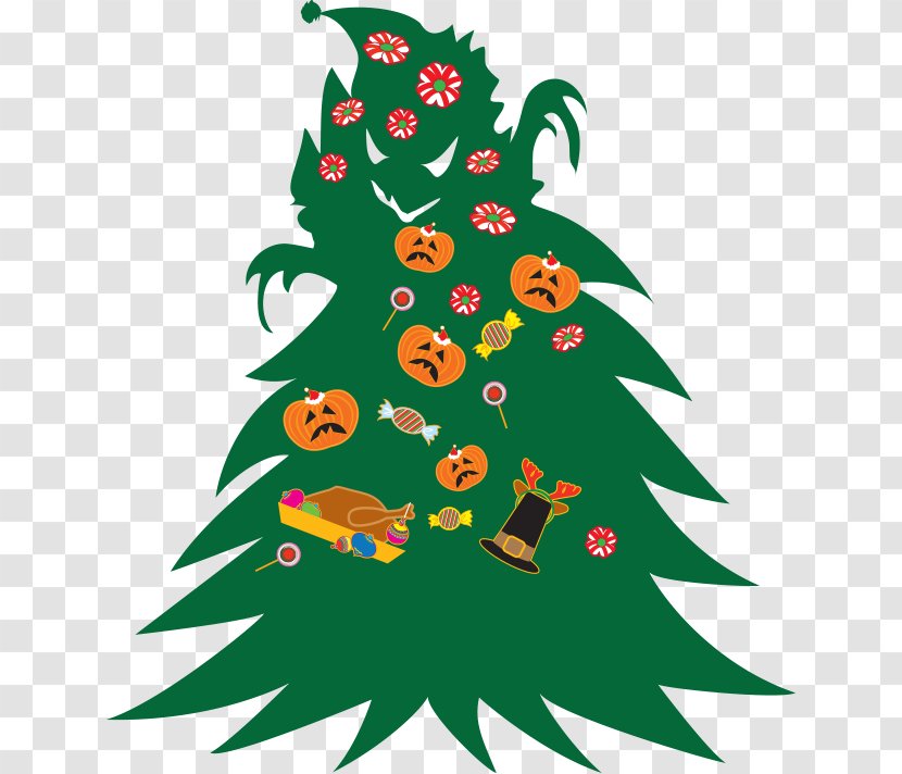 Christmas Tree Cartoon - Flower - Interior Design Holiday Ornament Transparent PNG