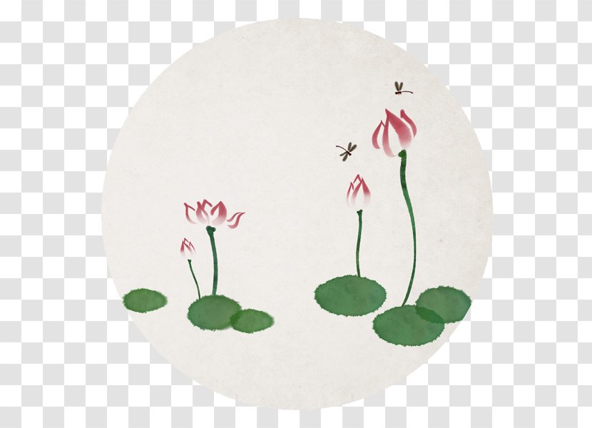 Of Water And Ink Wash Painting Template - Paint - Lotus Transparent PNG