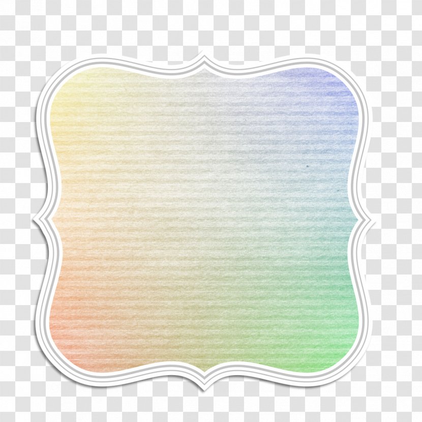 Rainbow Iridescence Yellow - Rectangle - Name Tag Transparent PNG