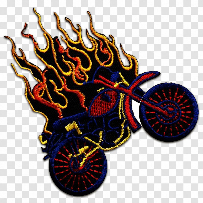Embroidered Patch Blue Biker Yellow - Vehicle Transparent PNG