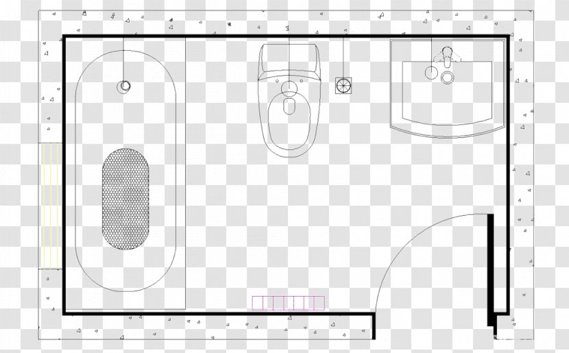 Brand Black And White Pattern - Toilet Floor Plan Transparent PNG