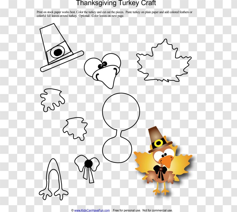 Thanksgiving Paper Turkey Craft Template - Autumn Invitation Card Mushroom Watercolor Transparent PNG