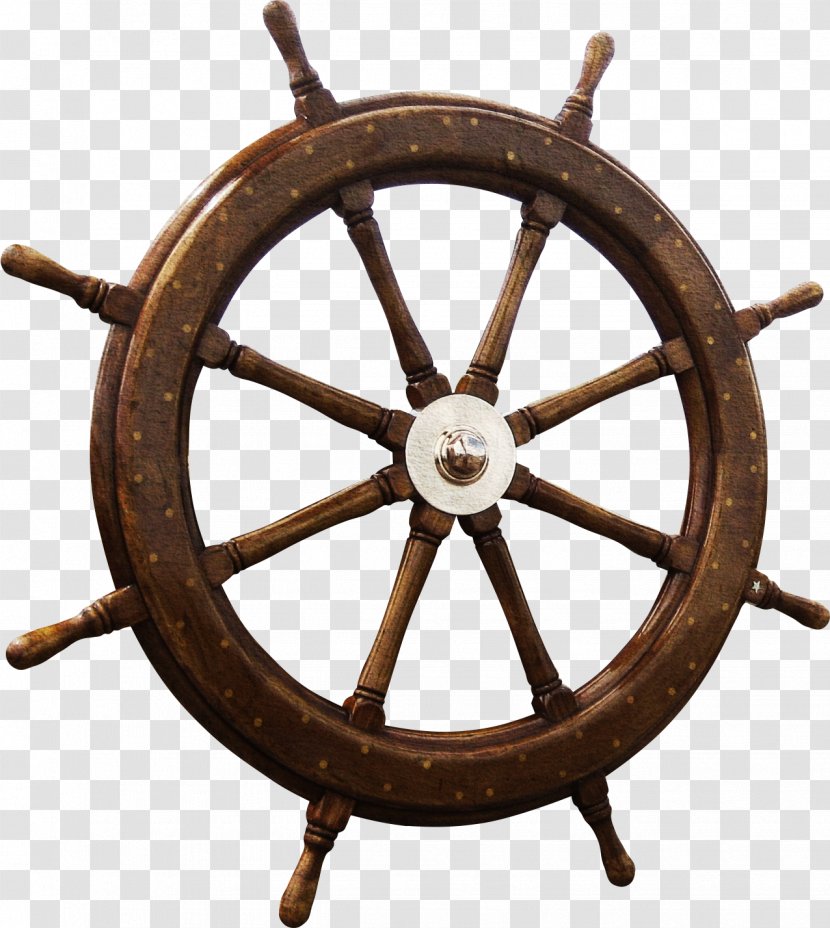 Ships Wheel Maritime Transport Steering - Wood - Boat Transparent PNG