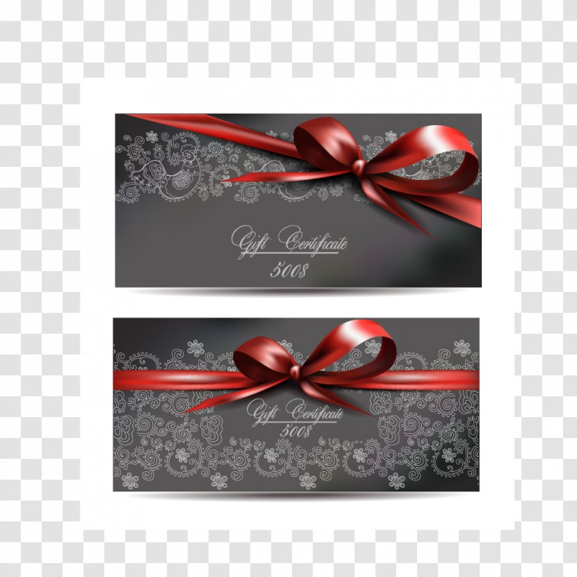 Wedding Invitation Gift Ribbon - Black Bowknot Luxury Transparent PNG