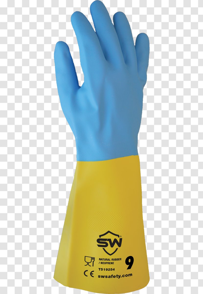 Glove Natural Rubber Latex Neoprene Synthetic - Thumbnail - Chemical Safety Gloves Transparent PNG