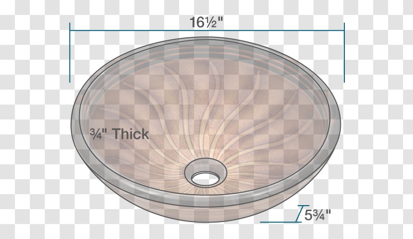 Bowl Sink Glass Material Tap - Hand Painted Transparent PNG