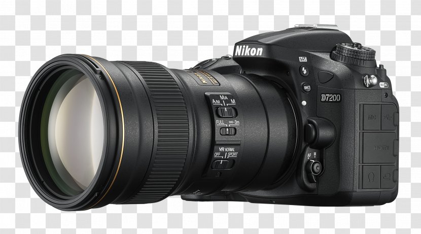 Nikon D7200 AF-S DX Nikkor 18-140mm F/3.5-5.6G ED VR D7100 Digital SLR Format - Photography - Camera Transparent PNG