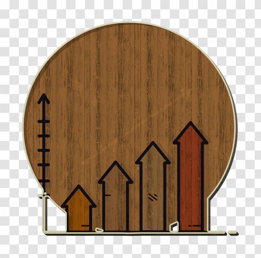 Analytics Icon Chart Diagram - Brown - Plank Facade Transparent PNG
