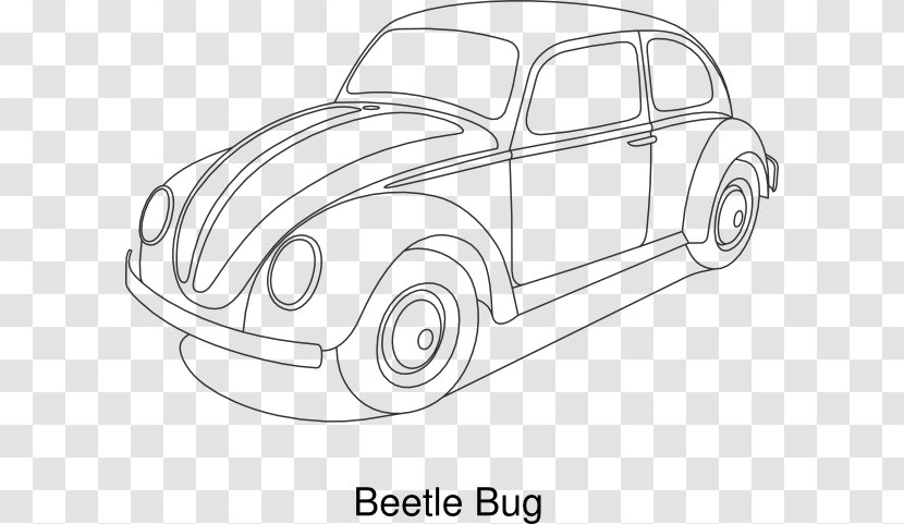 Volkswagen Beetle Car Golf MINI Cooper - Herbie - Outline Cliparts Transparent PNG