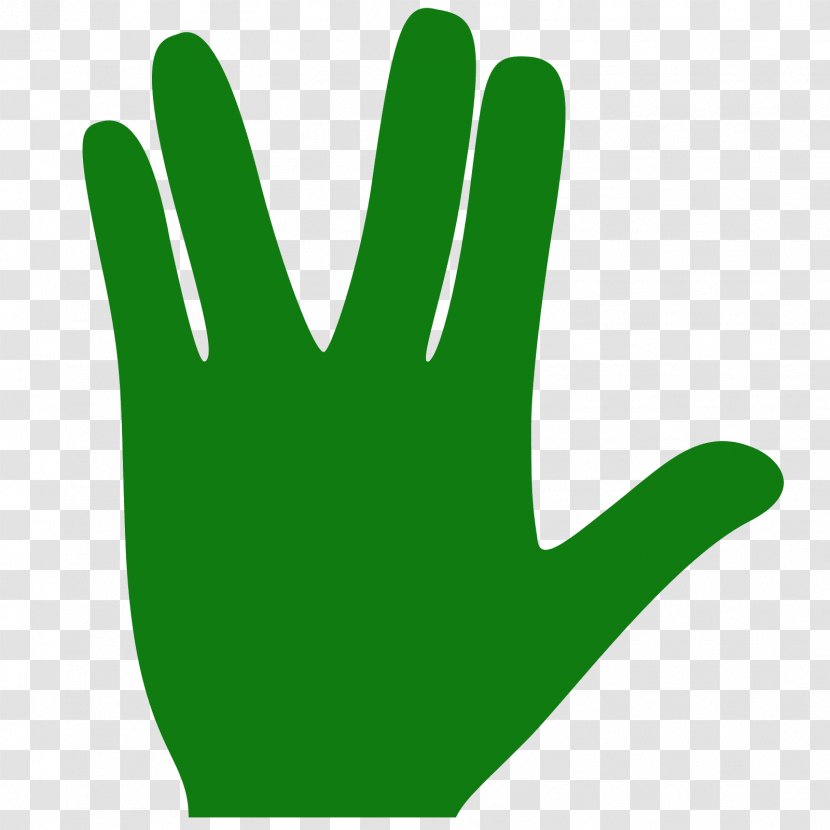 Spock Vulcan Salute Clip Art - Thumb - Star Trek Transparent PNG