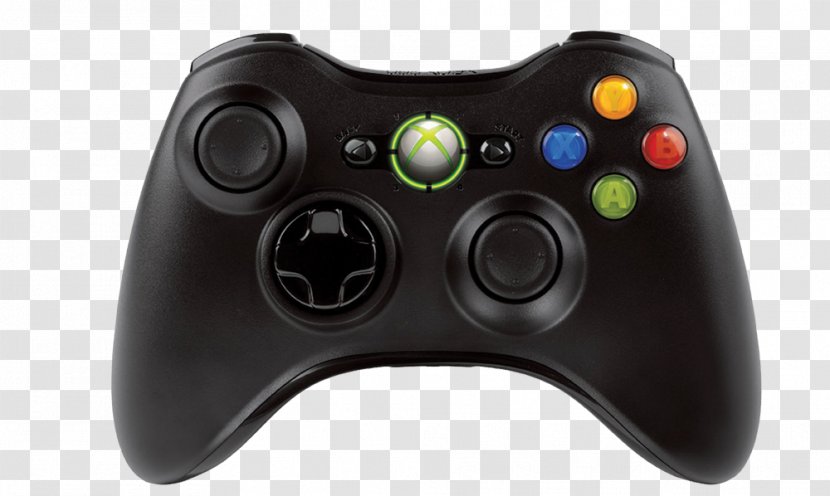 Xbox 360 Controller Black Wireless Racing Wheel Game Controllers Transparent PNG