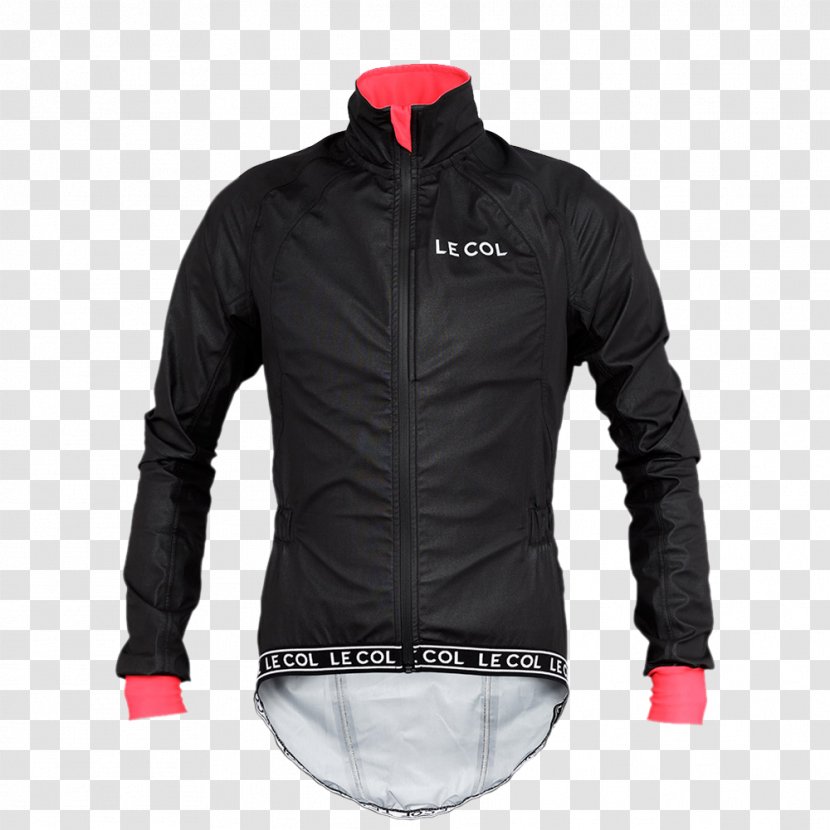 Le Col EVent Rain Jacket In Black And Red Sweater Softshell Polar Fleece - Hood - Bike Event Transparent PNG