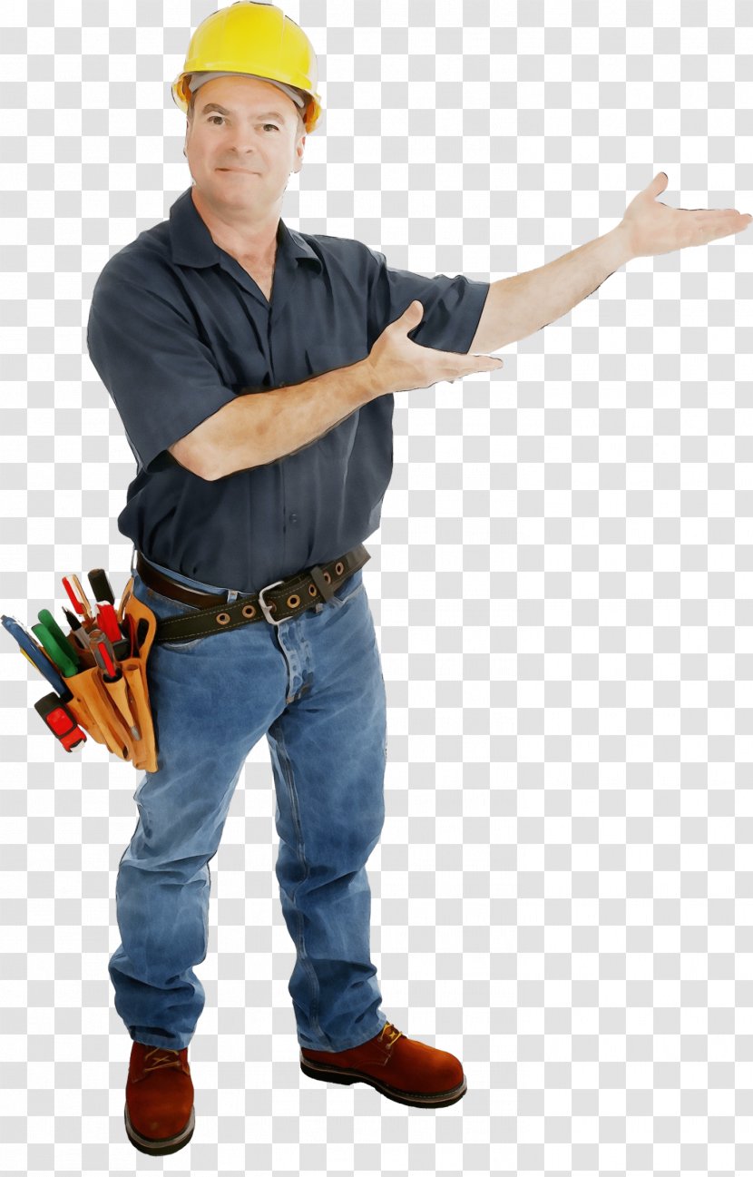 Engineer Cartoon - Hat - Tradesman Gesture Transparent PNG