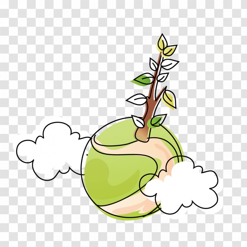 Earth Clip Art - Fruit - Small Trees On Transparent PNG