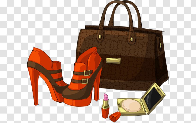 Handbag Shoe Clothing Accessories Clip Art - Orange - Bag Transparent PNG