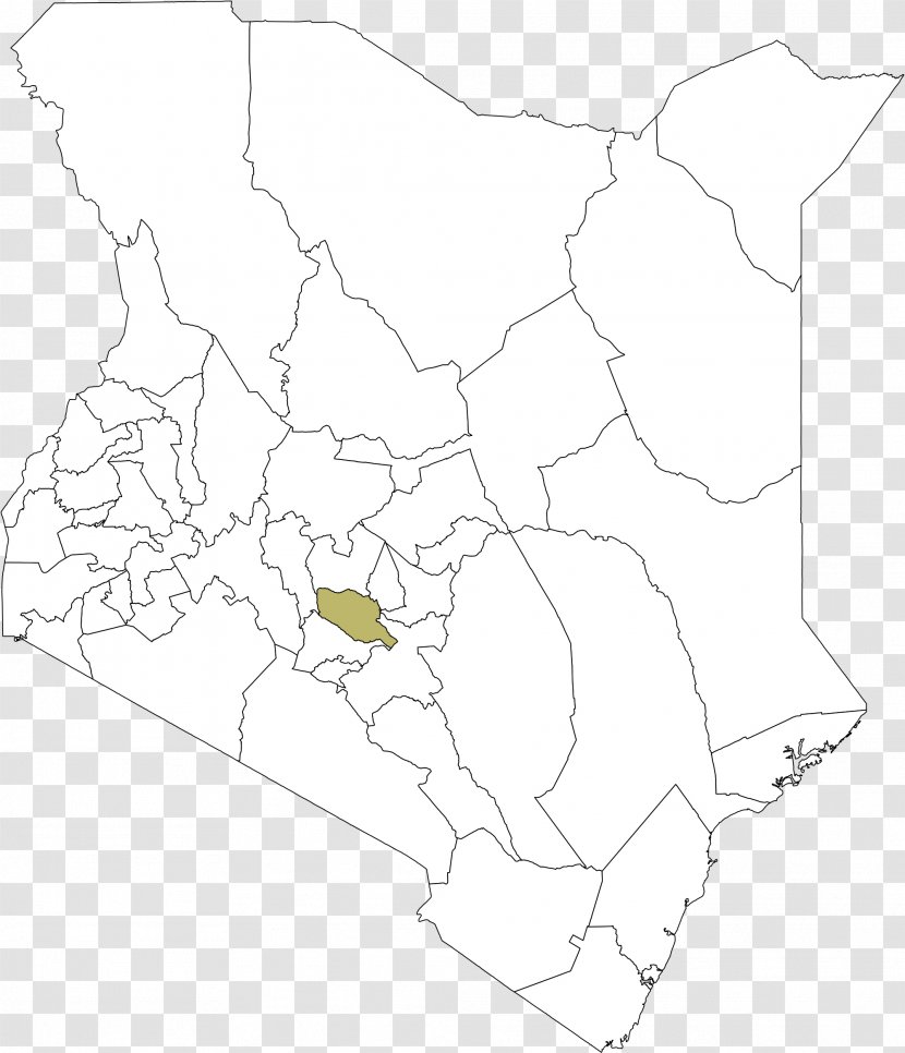 Embu Isiolo County Kwale Taita–Taveta Counties Of Kenya - Line Art - Map Transparent PNG