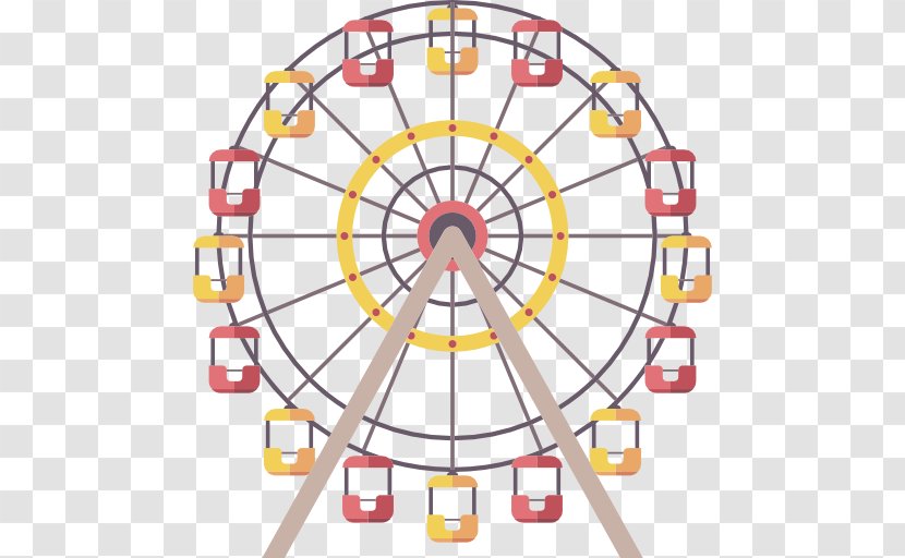 Ferris Wheel - Cartoon Theme Park Transparent PNG
