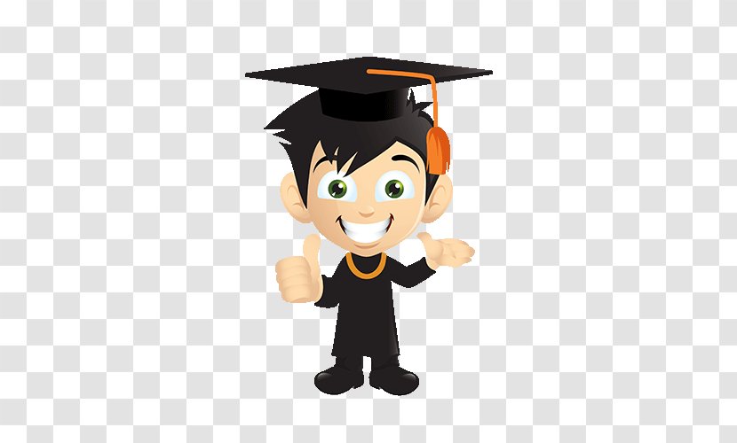 Graduation Ceremony Clip Art Cartoon Graduate University Drawing - Mortarboard - Cleaning Lady Transparent PNG