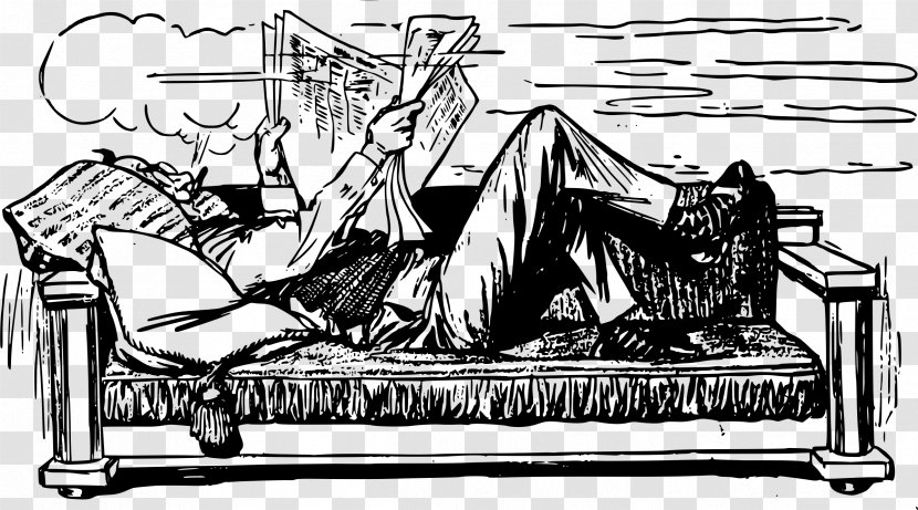 Free Newspaper Couch Clip Art - Drawing - Sofa Top View Transparent PNG