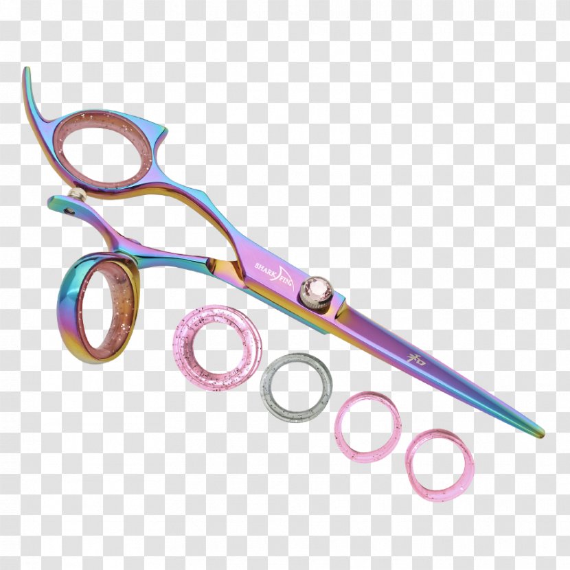 Scissors Hair-cutting Shears Shark Body Jewellery - Jewelry - Rainbow Pink Transparent PNG