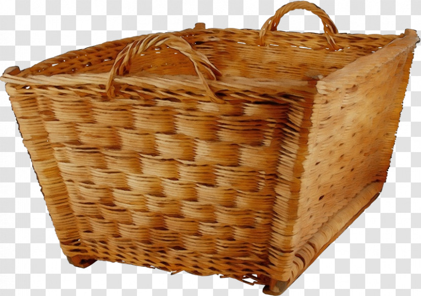 Storage Basket Basket Wicker Hamper Laundry Basket Transparent PNG