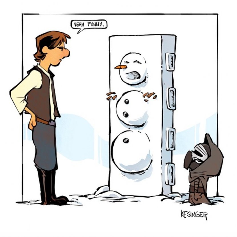 Kylo Ren Calvin And Hobbes Star Wars Illustrator - Cartoon - Conflict Cliparts Transparent PNG