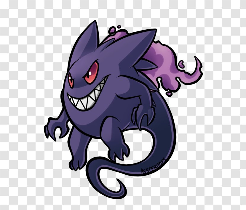 Pokémon X And Y Platinum Gengar Gastly - Mega - Supernatural Creature Transparent PNG