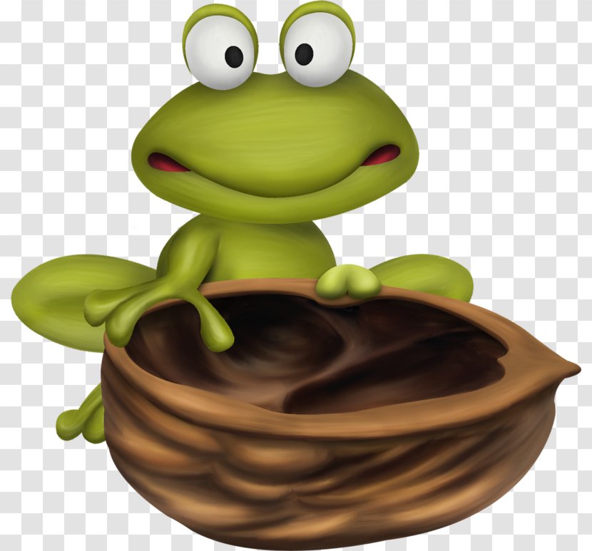 Frog - Organism - Cartoon Cute Little Green Painted Transparent PNG