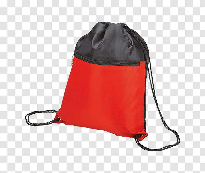 Bag Zipper Drawstring Pocket Backpack - Orange Transparent PNG