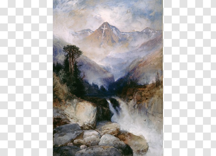 Mount Of The Holy Cross National Gallery Art Moran Painting - Canvas Transparent PNG