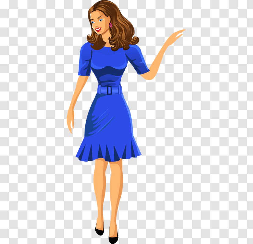 Family Child Parent - Frame - Woman Wearing A Blue Dress Transparent PNG