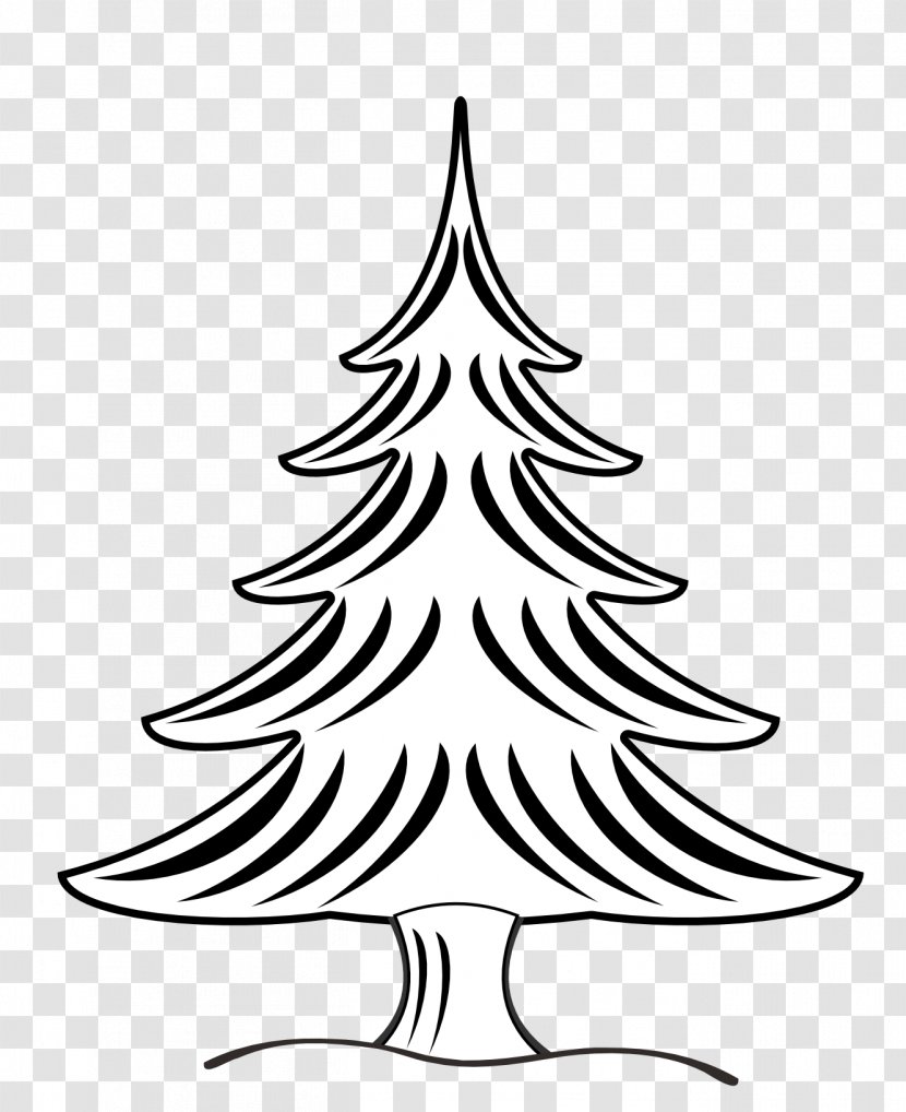 Christmas Tree Drawing Clip Art - Fir - Flowers Clipart Transparent PNG