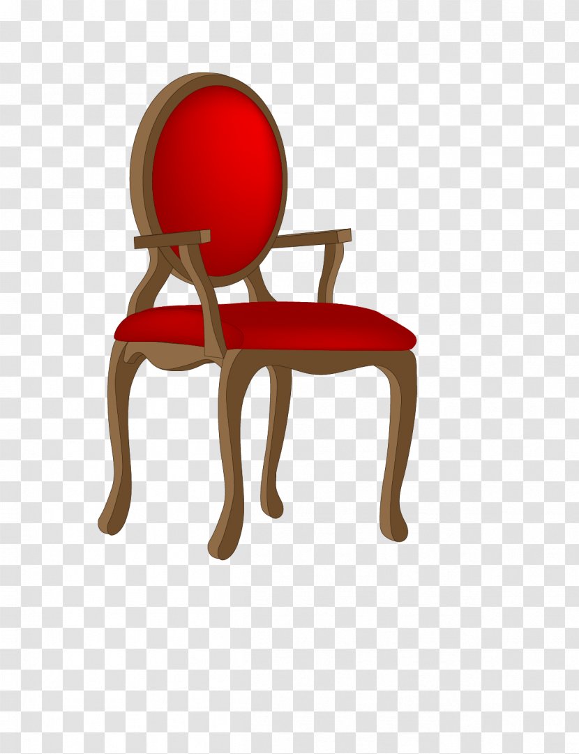 Chair Furniture Euclidean Vector - Red Transparent PNG