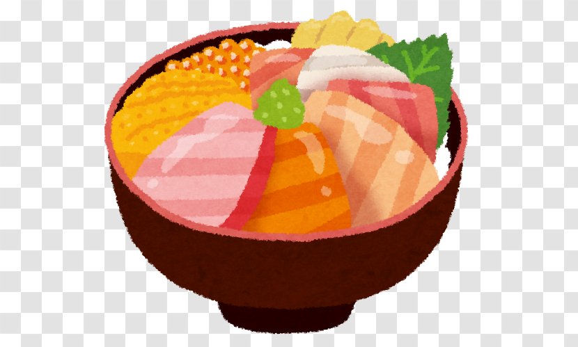 Donburi Sushi Sashimi Kaisendon Seafood Dishes - Dishware Transparent PNG